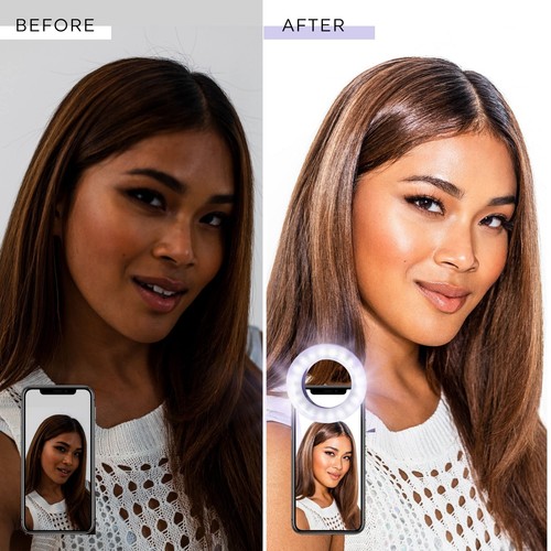 Selfie One Selfie Ring Light For Phone Rechargeable Cell Phone Ring Light Clip O - Picture 2 of 8