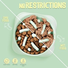 Slow Feeder Dog Bowls 2PCS, Anti-Choking Puzzle Dog Food Bowls