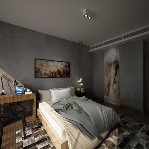 48"×197" Extra Wide Thick Darker Grey Black Concrete Wallpaper Peel Stick Waterp - Picture 12 of 12