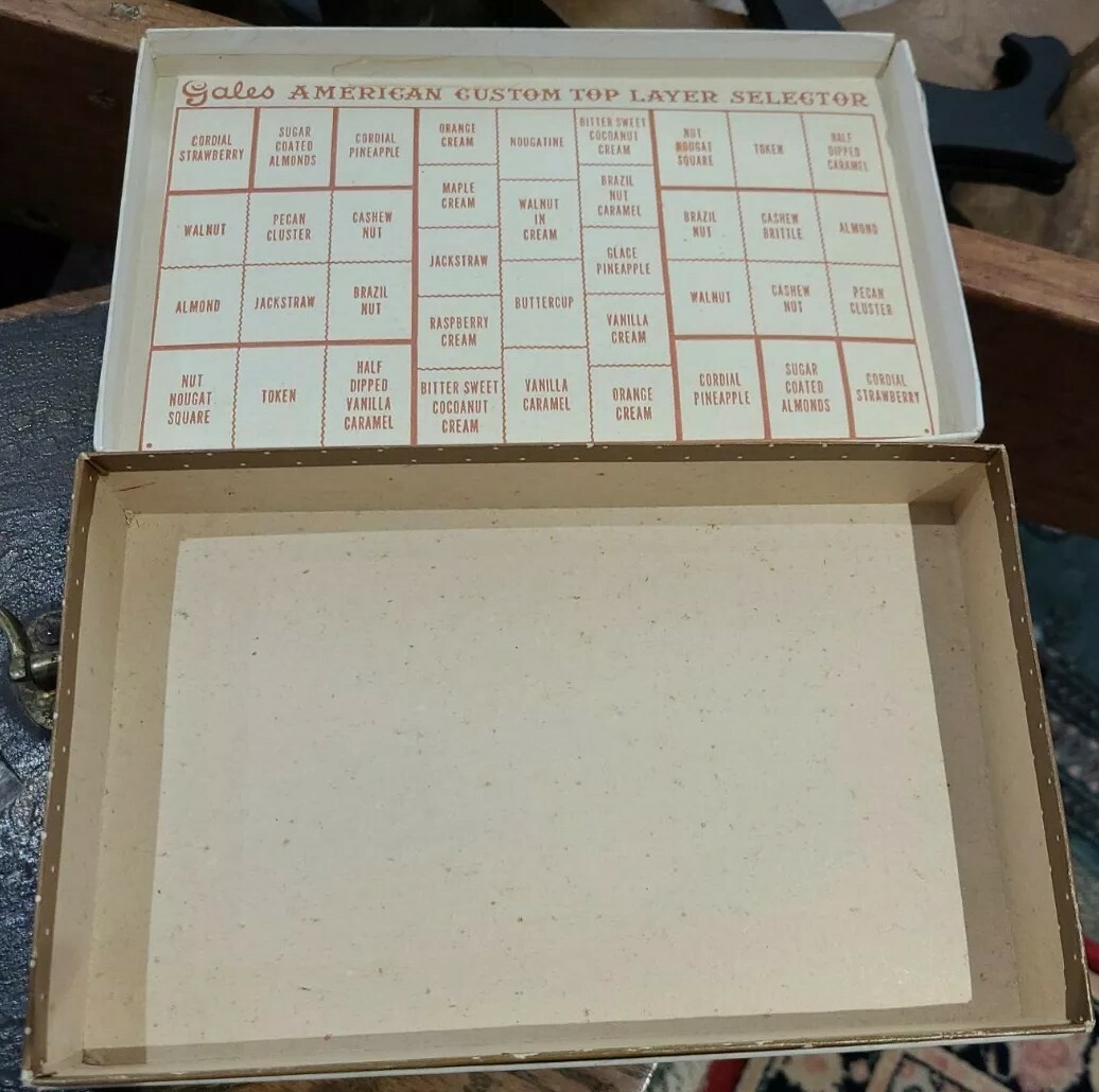 VINTAGE ◇ ADVERTISING BOX ONLY ◇ GALES AMERICAN CUSTOM ASSORTED