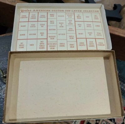 VINTAGE ◇ ADVERTISING BOX ONLY ◇ GALES AMERICAN CUSTOM ASSORTED
