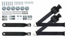 1957 Ford Fairlane Shoulder Belt Kit With Push Button Buckles – For Bucket Seats