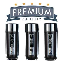 3x HAIR ILLUSION Hair Building Fibers-Unisex Hair Loss Thinning Treatment-BLACK