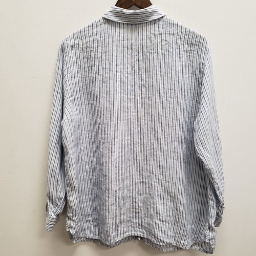 J Jill Womens Love Linen Striped Button Up Top Size 1X Coastal Grandmother Beach - Picture 2 of 11