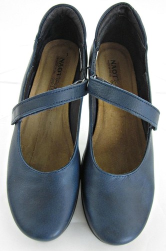 NEW! Naot Muse Mary Jane Low Heel Pumps Navy Blue EU 36 US 5 Rare Color! $190+ - Picture 3 of 8