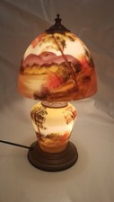 VINTAGE TABLE LAMP GALLE' EFFECT 1970 . TOUCH LIGHT