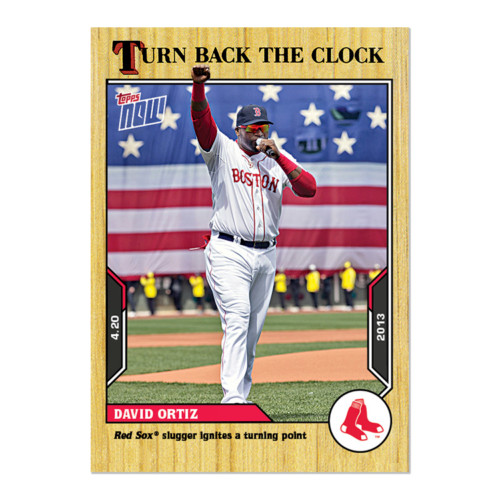 2021 Topps Now TBTC Turn Back The Clock #20 David Ortiz Boston Strong Flag
