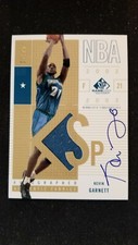 2002 SP Game Used Edition Keven Garnett HOF Autographed Game Worn Jersey 05/25