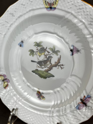 Herend ROTHSCHILD BIRD (RO) 6 ¾” Bread Plate #1516 (A) : MINT - Picture 2 of 6