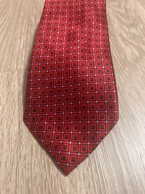 Dan Smith Orange Red Paisley Luxury Necktie - Woven Microfiber Handmade Men's Tie - View #9