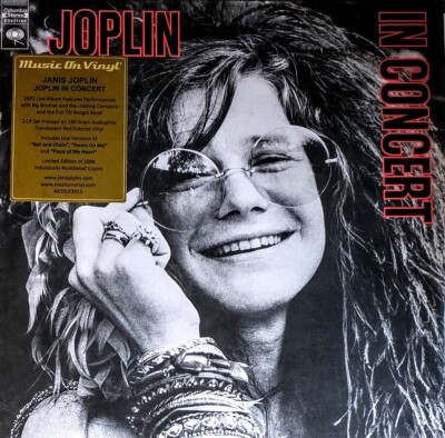 JANIS JOPLIN IN CONCERT - 180-GRAM '' RED '' VINYL 2-LP SET '' NEW, SEALED ''