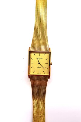 Vintage WITTNAUER 10k Gold Plated Mens Tank Watch KY1213