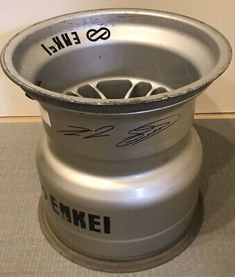 F1 2002-03 McLaren Mercedes Enkei used wheel signed by F1 2002-03 McLaren Mercedes Enkei used wheel signed by