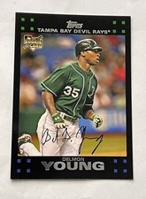 TOPPS 2007 MLB DELMON YOUNG #20 OUTFIELD TAMPA BAY DEVIL RAYS ROOKIE CARD. rookie card picture