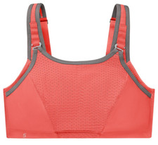 HOT CORAL Glamorise SPORT Bra 34C  High-Impact  BOUNCE-CONTROL Underwire NEW