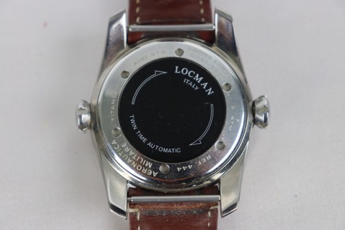 LOCMAN Automatic Twin Time 444 AERONAUTICA MILITARE Limited Edition Titanio - Picture 9 of 15