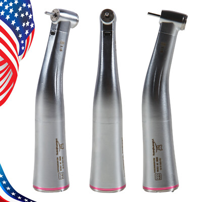 Dental 1:5 Increasing Fiber Optic LED Contra Angle Handpiece Push Ceramic Inner