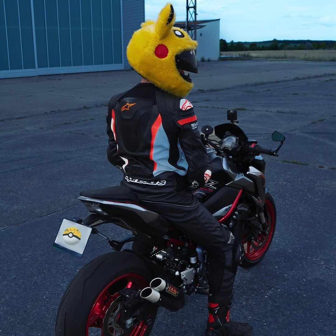Moto Loot Helmüberzug Wolf – Lustiger Motorradhelm-Bezug, Einheitsgröße, Für Mehr Sichtbarkeit