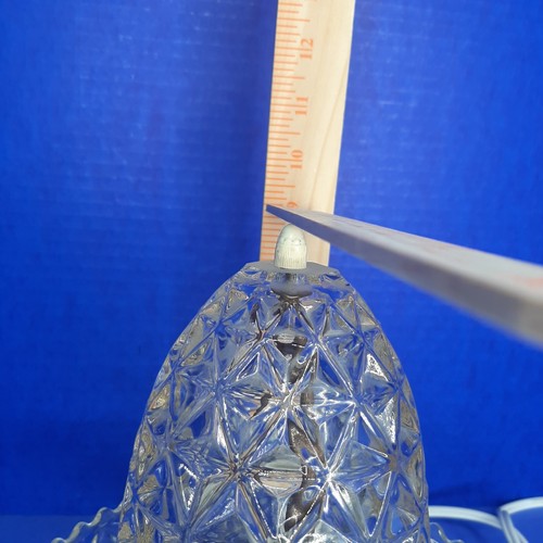 MCM Glass Fairy Lamp Light Fixture Porch Wall Table Cord Vintage - Picture 12 of 14