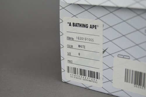 Brand New - A Bathing Ape Bape Sta Low 'Zebra' Sneaker Size 8 - Picture 7 of 7