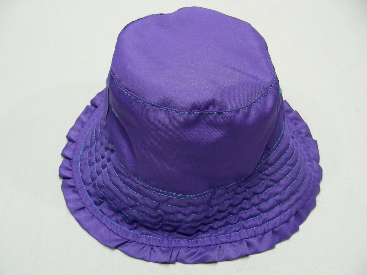 PURPLE & PLAID REVERSIBLE - UV SKINZ - SIZE 5 BUCKET HAT SUN CAP