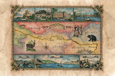 Danube River Map Art Poster Wall Art Print For Home & Any Room Decor Great Gift