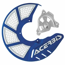 Acerbis X-Brake Vented Front Disc Cover with Mounting Kit Blue/White