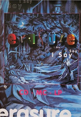 ERASURE original 1994 colorful I Say I Say impressive German promotional POSTER