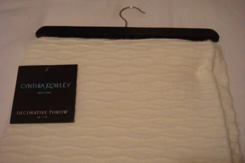 Colchas tejidas y blanco Cynthia Rowley tiran Mantas