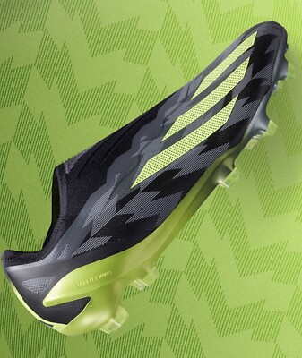 Adidas X CrazyFast.1 Laceless IG0765 Men's Black Yellow Football Soccer Boots