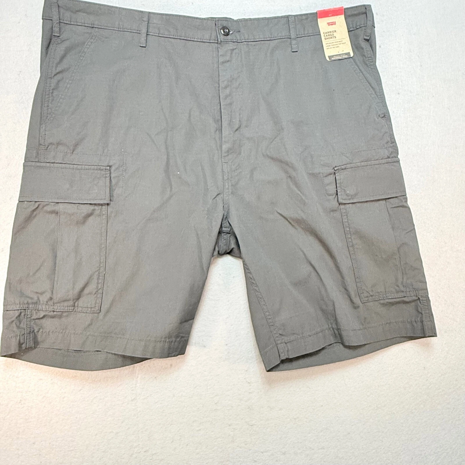 Levi's Carrier Cargo Shorts Waterless Relaxed Fit Black Size 46 NWT
