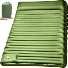 Double Sleeping Pad for Camping, 5"Ultra-Thick Queen Camping Mattress 2 Person