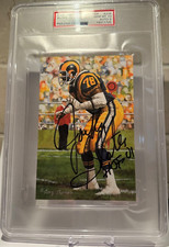 JACKIE SLATER GOAL LINE ART CARD GLAC SIGNED AUTOGRAPH PSA GEM MINT 10 AUTO 8