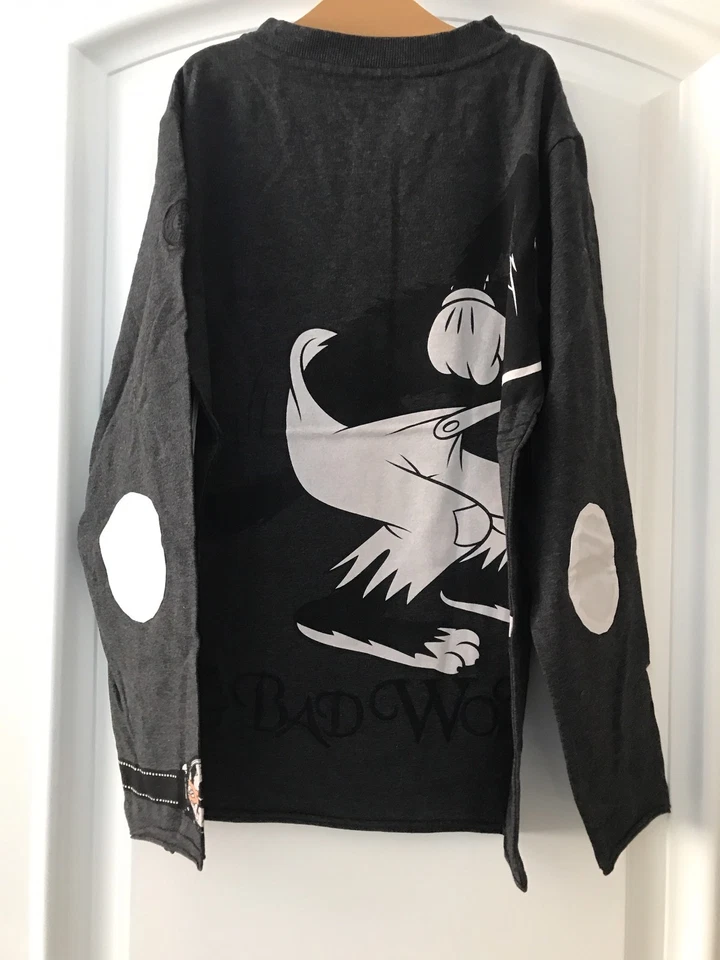 Mini Shatsu Boys Nwt Big Bad Wolf Huff & Puff Hay Henley Shirt Size 10 - Image 4 of 4