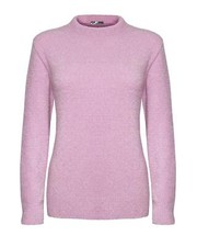 Ladies Women Knitted Long Sleeve Crew Neck Jumper Sweater Fluffy Touch Pullover