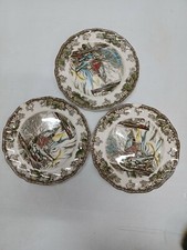 3 Jonshon Bross Bread Butter Friendly Village Sugar Maples plates 6 1/4"