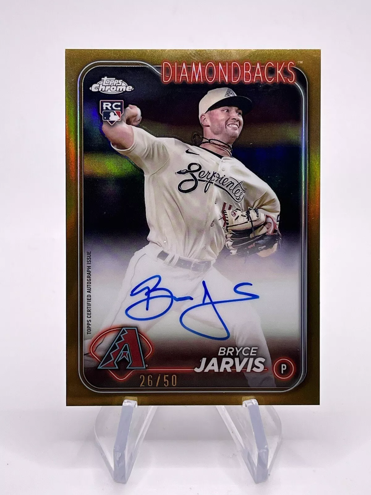 2024 Topps Chrome Bryce Jarvis Rookie Auto #RA-BJ Gold Refractor /50