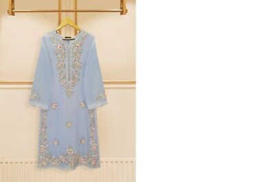 white christmas dresses Afshan by Zoya & Fatima Embroidered Cotton Net 3Pc Suit main image 1