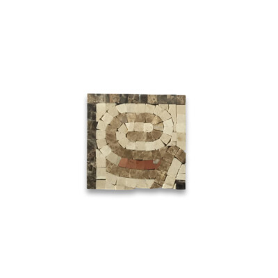 B0033CP Marble Mosaic Border Decorative Accent Tile Waltz Crema 4x4 Polished