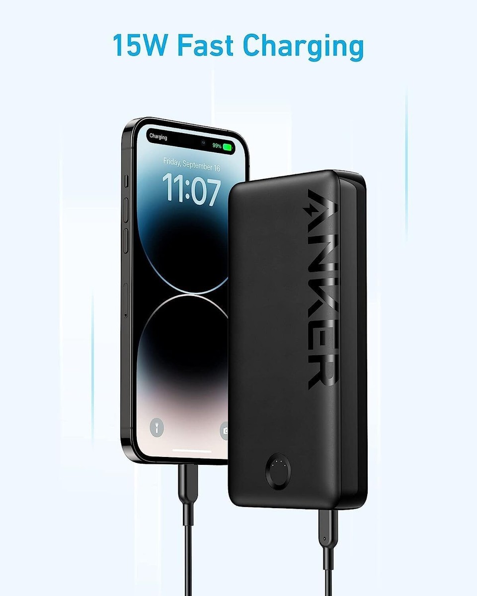 Anker Portable Charger 20000mAh Power Bank 2-Port Battery Pack, PowerCore  Essential 20K