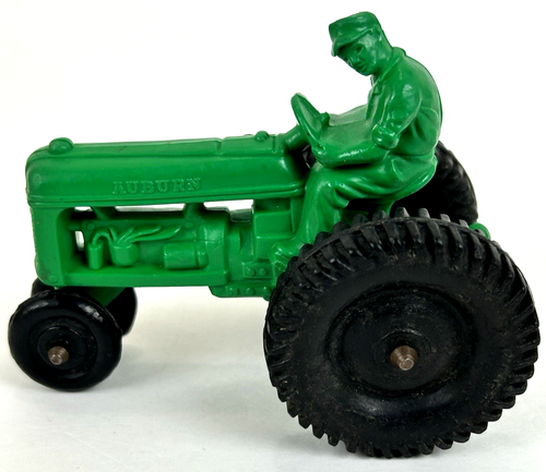 Vintage Auburn Complete Solid Rubber McCormick Green Farmall Tractor & Driver - Picture 6 of 7