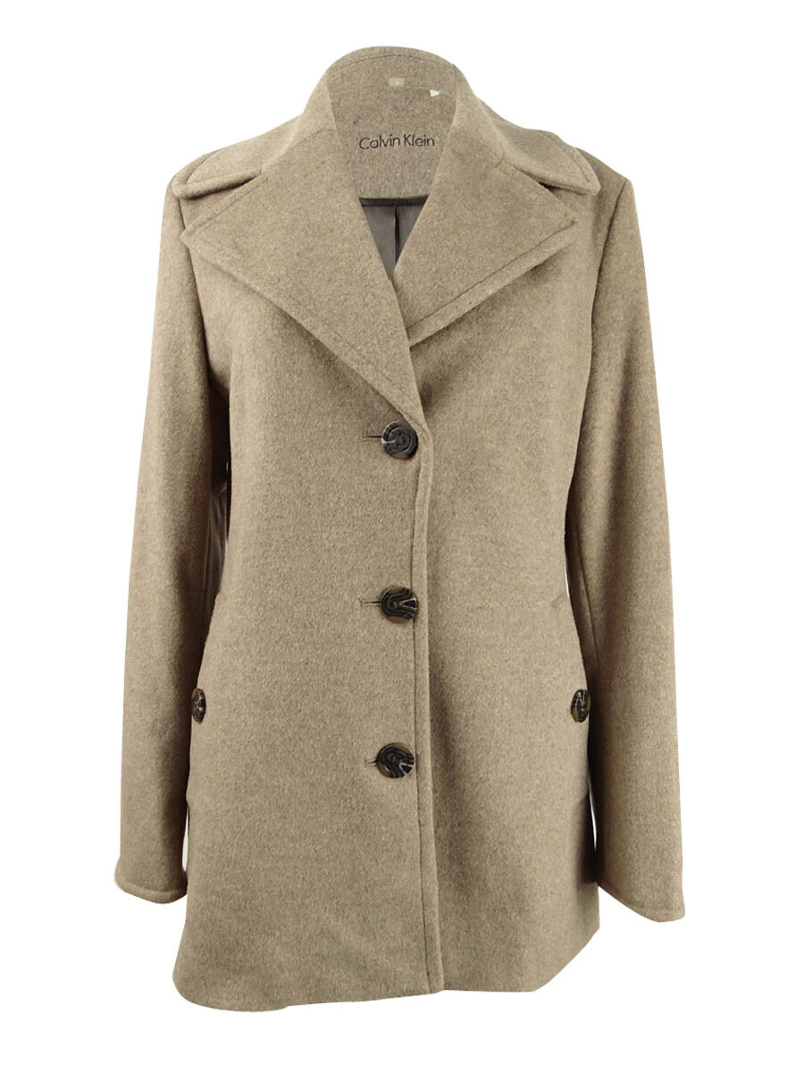 Wool-Blend Single-Breasted Peacoat (S 