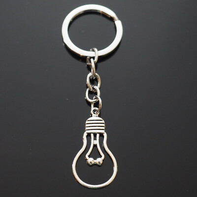 Light Bulb Electrician Science Idea Teacher Key Chain Silver Keychain Toy Gift