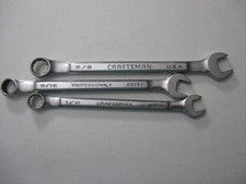 Craftsman Professional Combination Wrench Set 3 Pieces Chrome 12 58 916