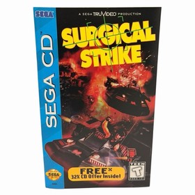Surgical Strike (Sega CD, 1995) Authentic Complete w/ Manual + Reg Card Tested