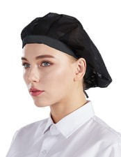 3pcs Chef Hat Kitchen hat Food Service Hair Nets Mesh Cap Cooking Chef Cap CF...