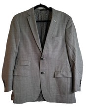 Boss Hugo Boss Edison 1/Power Blazer 38R Gray Classic Suit Jacket Super 100 Wool