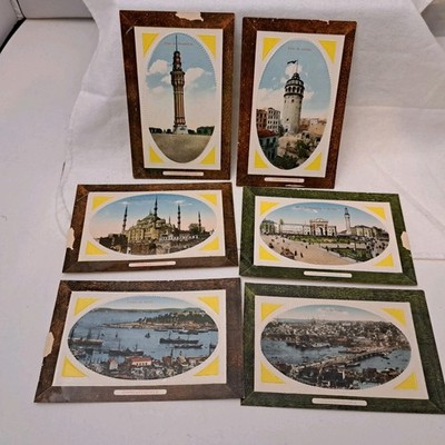 Turkey Constantinople Istanbul Postcard 1914 Boat Water Buildings Lot of 6 Con4