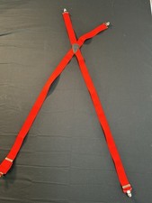 Men's, Red, XL, 1.5", Adj. Suspenders / Braces, Made in the USA