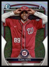 2023 Bowman Chrome Prospects Refractor Elian Soto 366/499 Washington Nationals